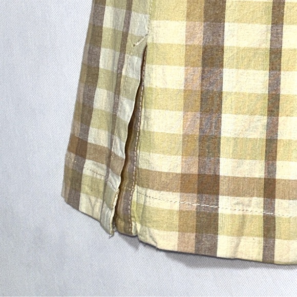 Free People The Way You Move Plaid Retro Flare Pants Cotton Linen Blend Size 12 - Picture 7 of 15